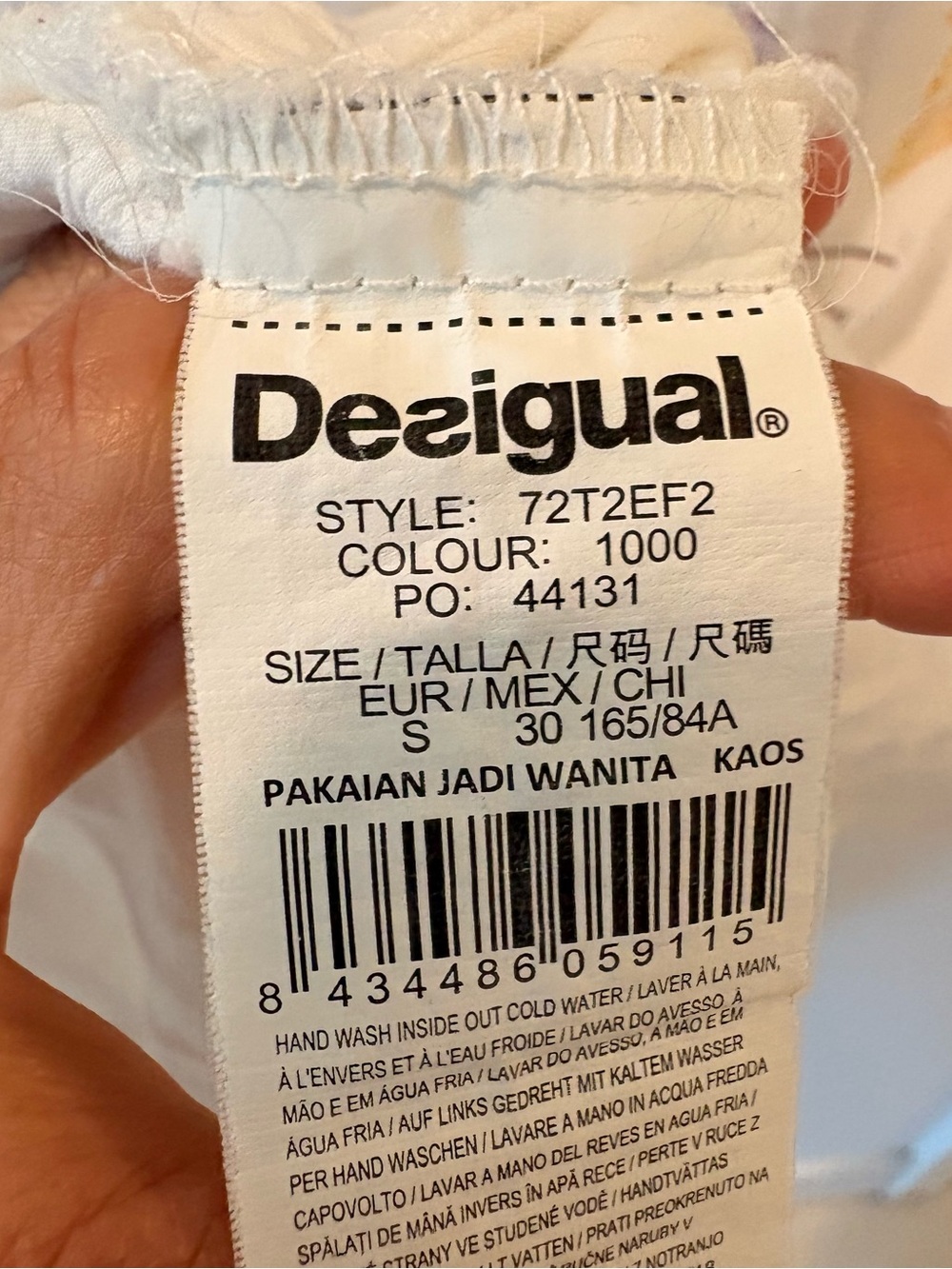 Desigual White Embroidered Floral Sleeveless Top - Picture 9 of 10